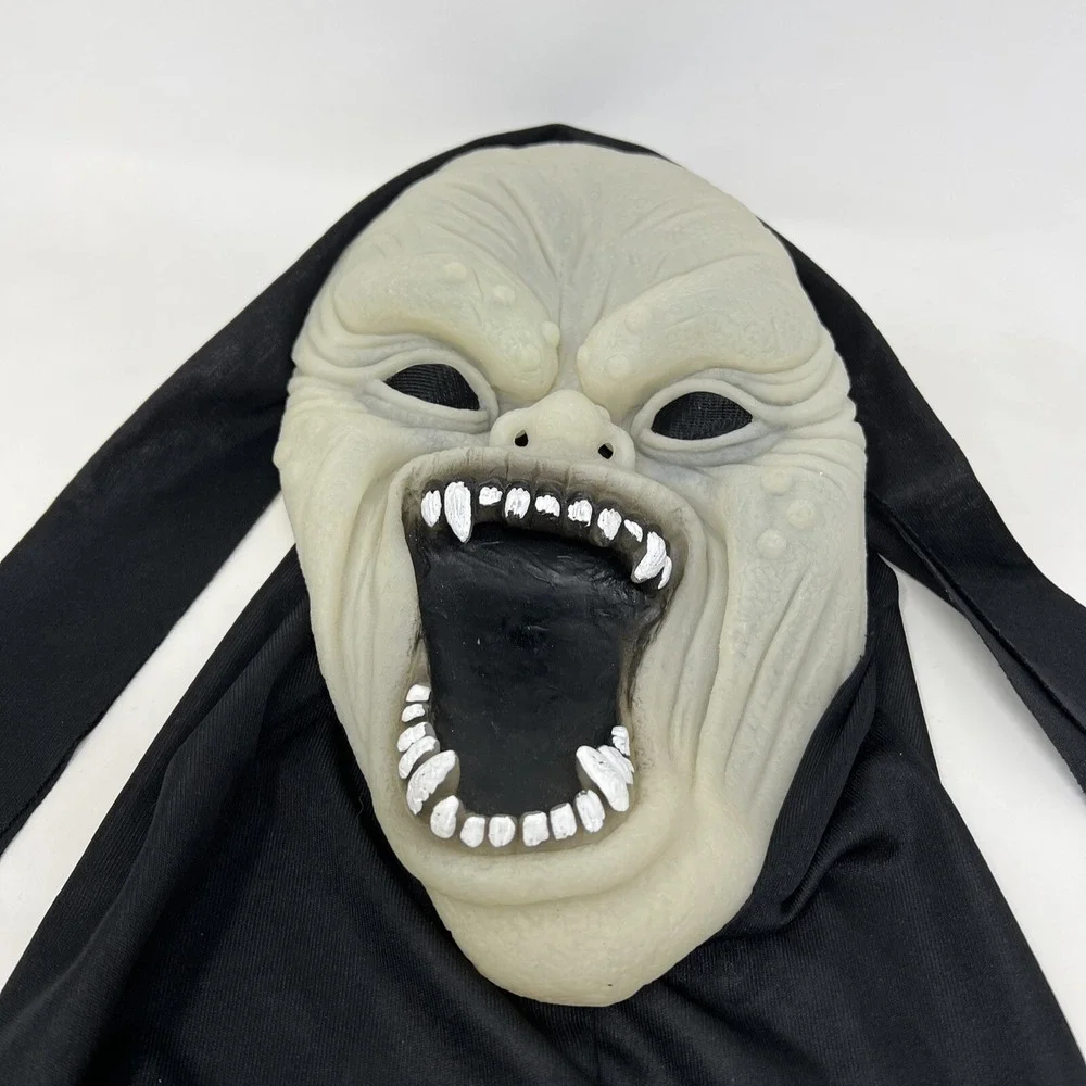 Vintage‎ 90's Pumpkin Time Skull Ghoul Monster Halloween Mask